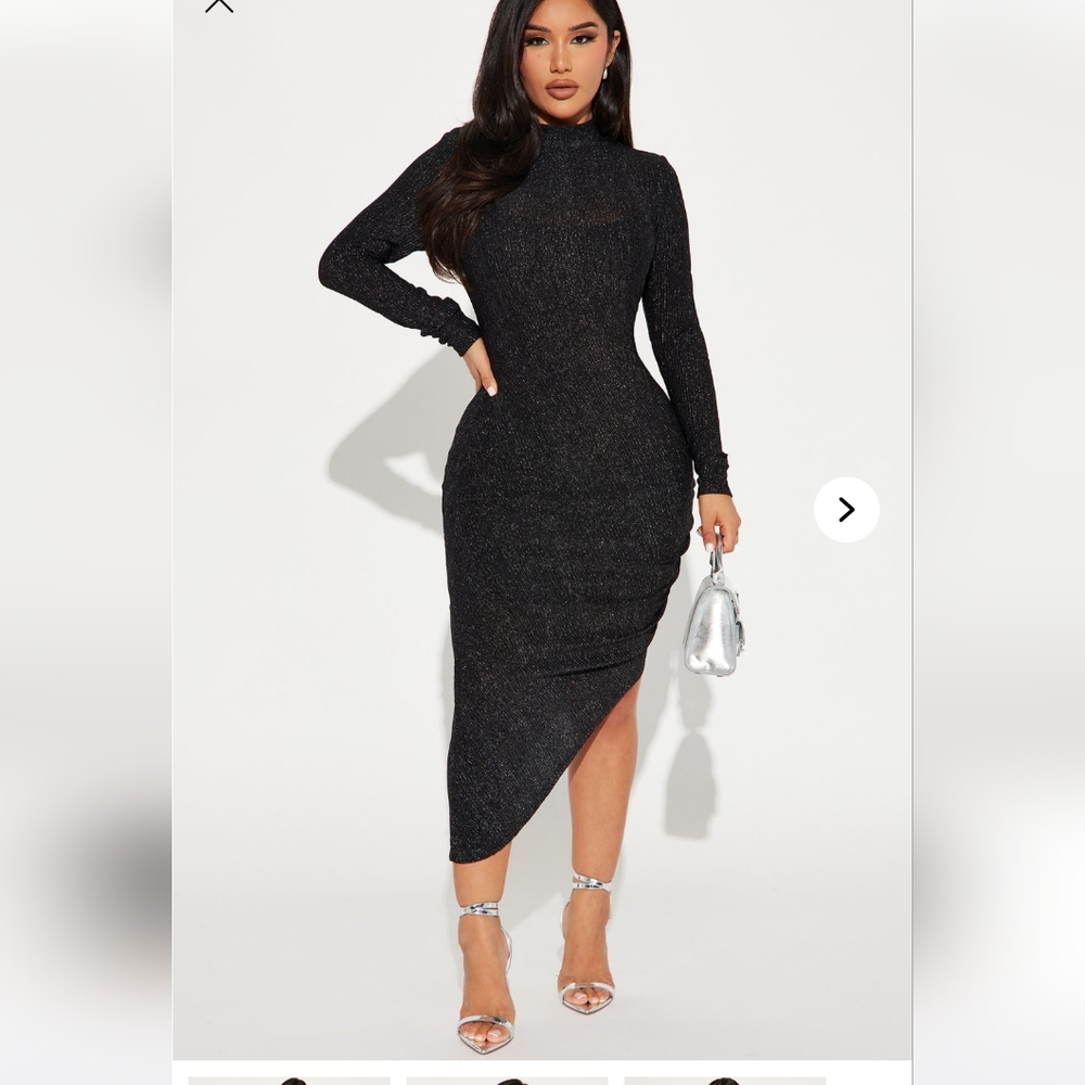 Fashion NOVA Dress with Silver Threads